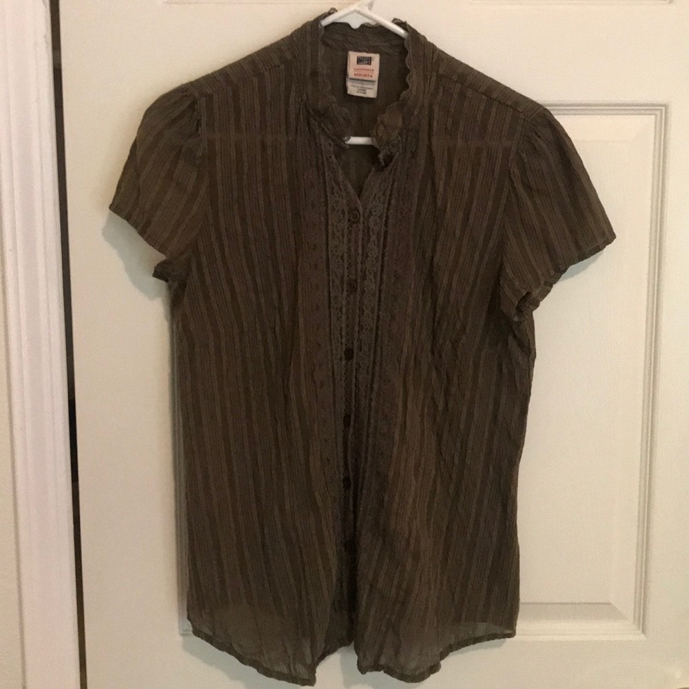 Faded glory olive blouse